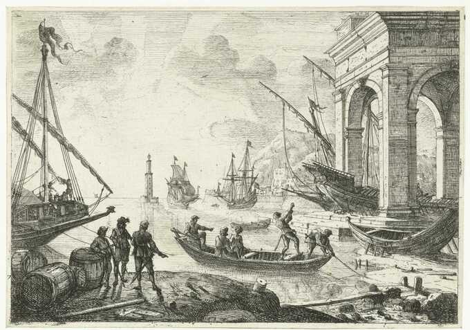 Claude Lorrain : Port avec phare