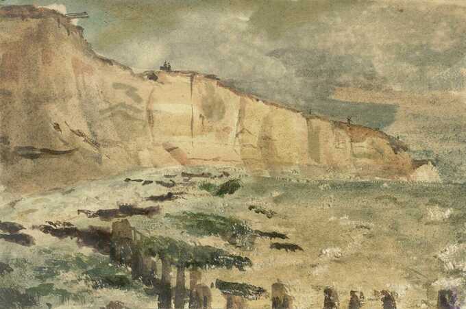 Eugène Delacroix : Les falaises de craie de Dieppe