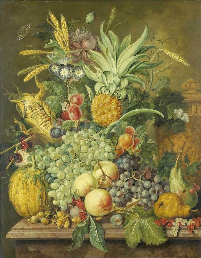 Jacobus Linthorst : Nature morte aux fruits