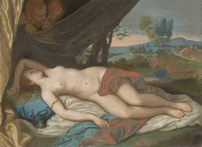 Jean-Etienne Liotard : Nymphe endormie espionnée par les satyres