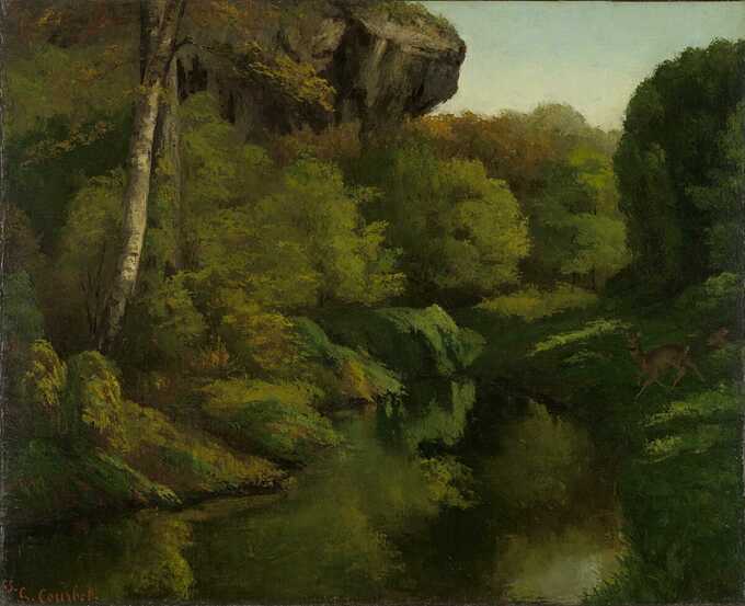 Gustave Courbet : Vue dans la forêt de Fontainebleau