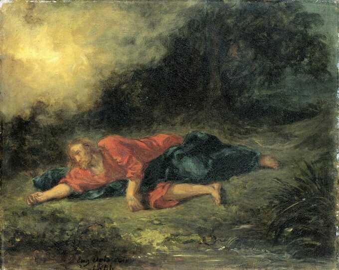 Eugène Delacroix : L'agonie au jardin