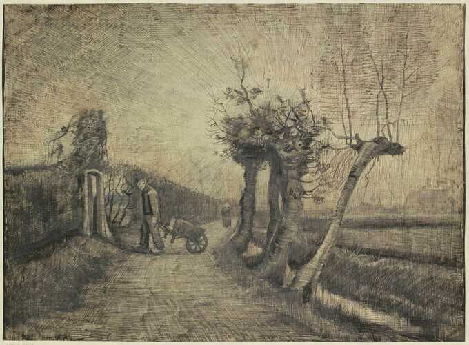Vincent van Gogh : Route derrière le jardin du presbytère à Nuenen