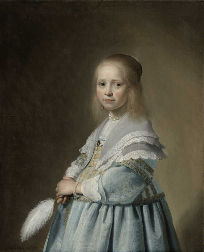 Johannes Cornelisz. Verspronck : Portrait d'une jeune fille vêtue de bleu