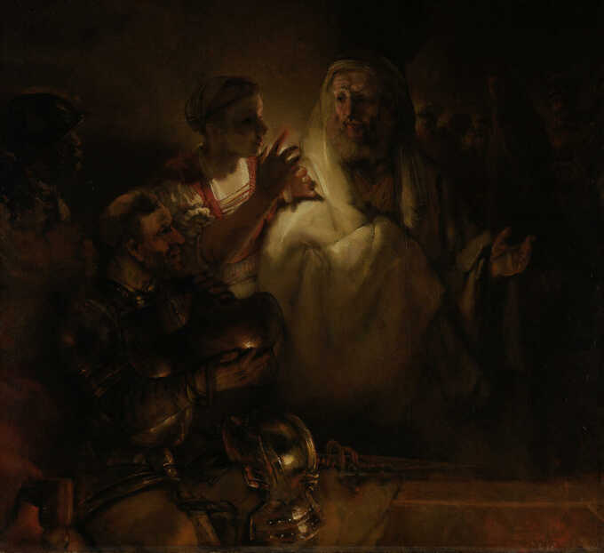Rembrandt van Rijn : Le reniement de saint Pierre