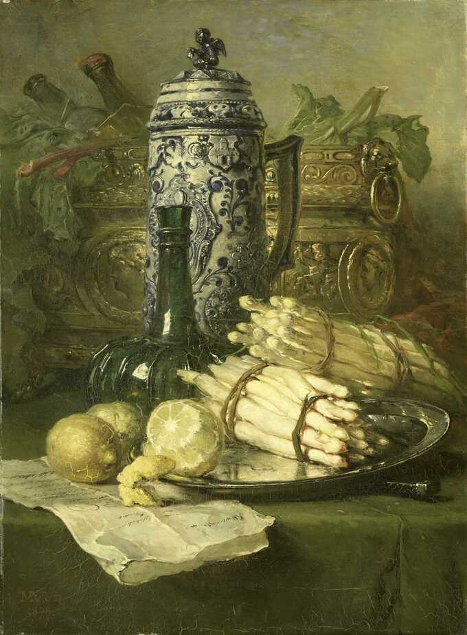 Maria Vos : Nature morte à la cruche en grès