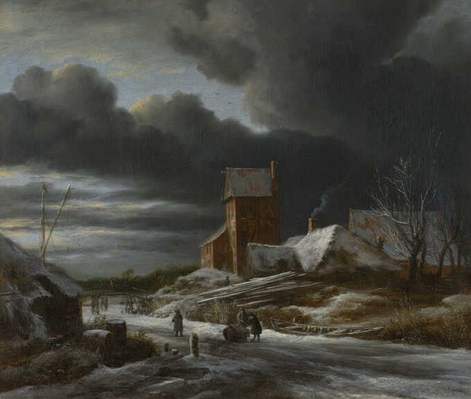 Jacob Isaacksz van Ruisdael : Paysage d'hiver