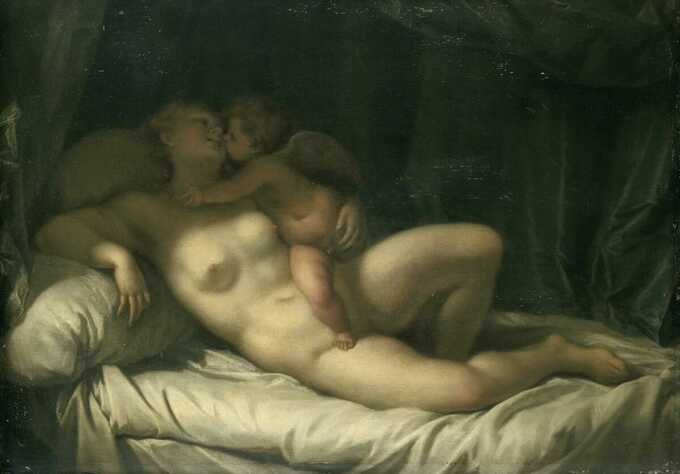 Adriaen van der Werff : Amour Embrasser Vénus