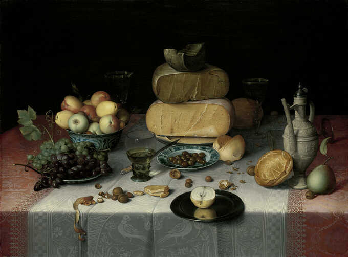 Floris Claesz van Dijck : Nature morte au fromage