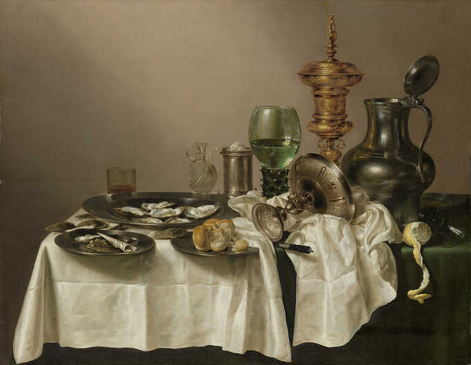 Willem Claesz Heda : Nature morte à la coupe dorée