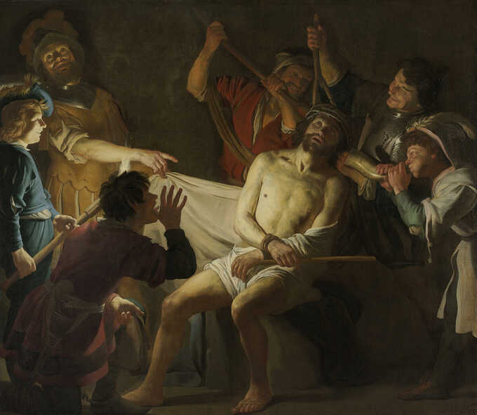 Gerard van Honthorst : Christ couronné d'épines (Matthieu 27:27-31)