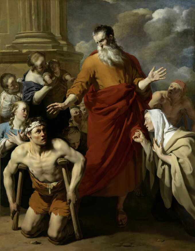 Karel du Jardin : St Paul guérissant l'infirme à Lystre