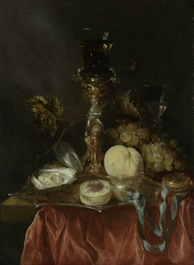 Abraham van Beyeren : Nature morte au porte-verre en vermeil