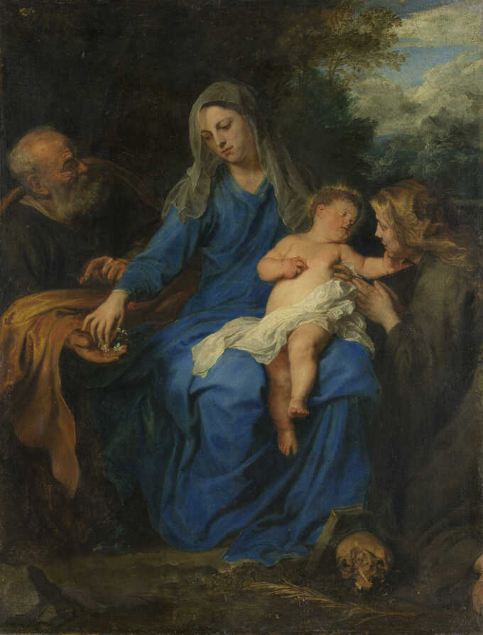 Anthony van Dyck : La Sainte Famille avec une sainte en adoration