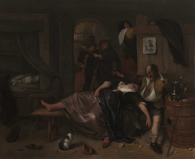 Jan Havicksz. Steen : Le couple ivre