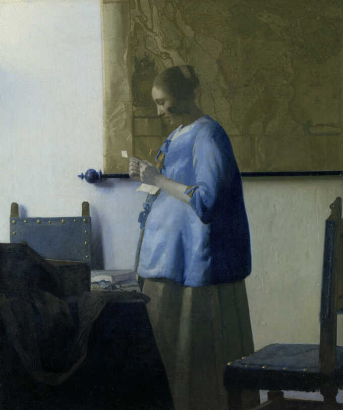 Johannes Vermeer : La Femme en bleu lisant une lettre