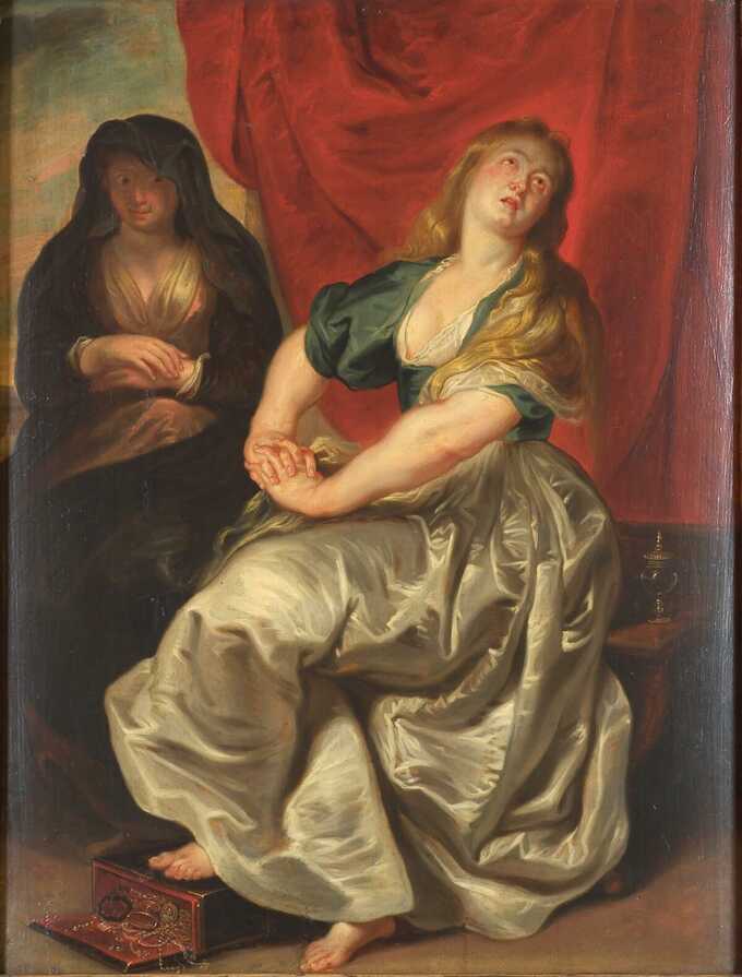 Ubekendt - efter Peter Paul Rubens : La Madeleine repentante