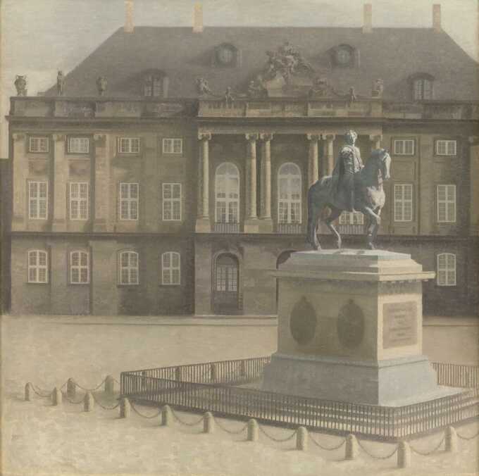 Hammershøi, Vilhelm : Place Amalienborg, Copenhague