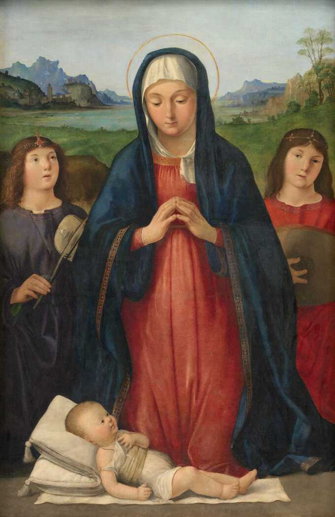 Solario, Antonio : L'Enfant Jésus adoré par Marie