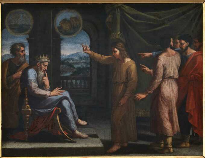 Poussin, Nicolas : Joseph interprète le rêve de Pharaon