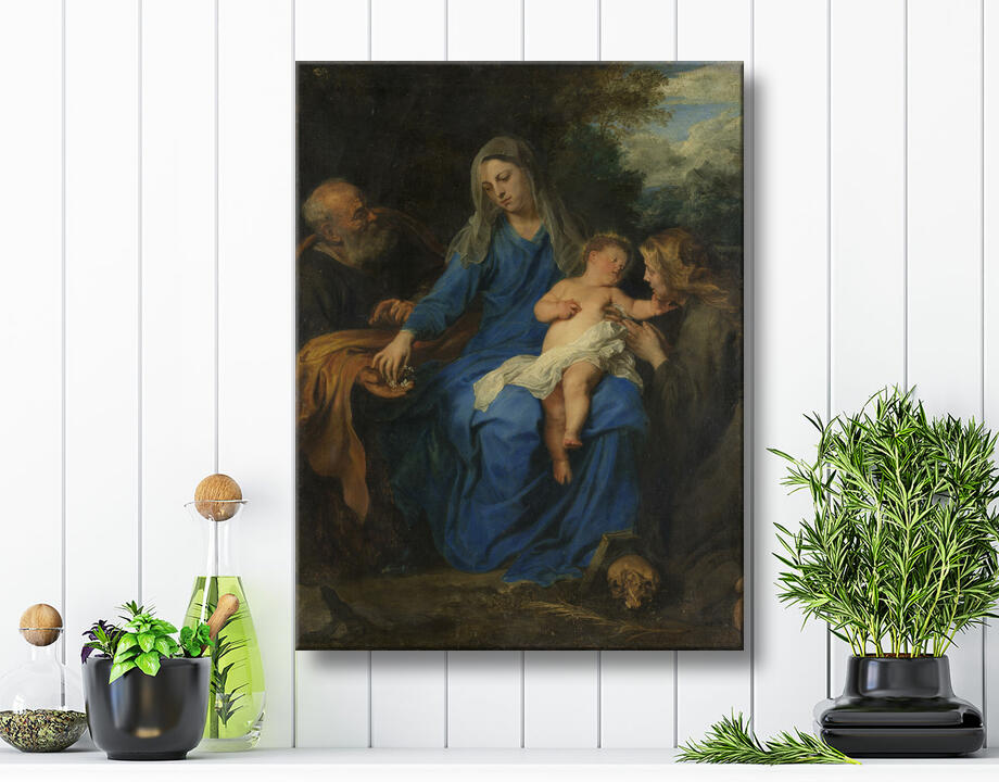 Anthony van Dyck : La Sainte Famille avec une sainte en adoration