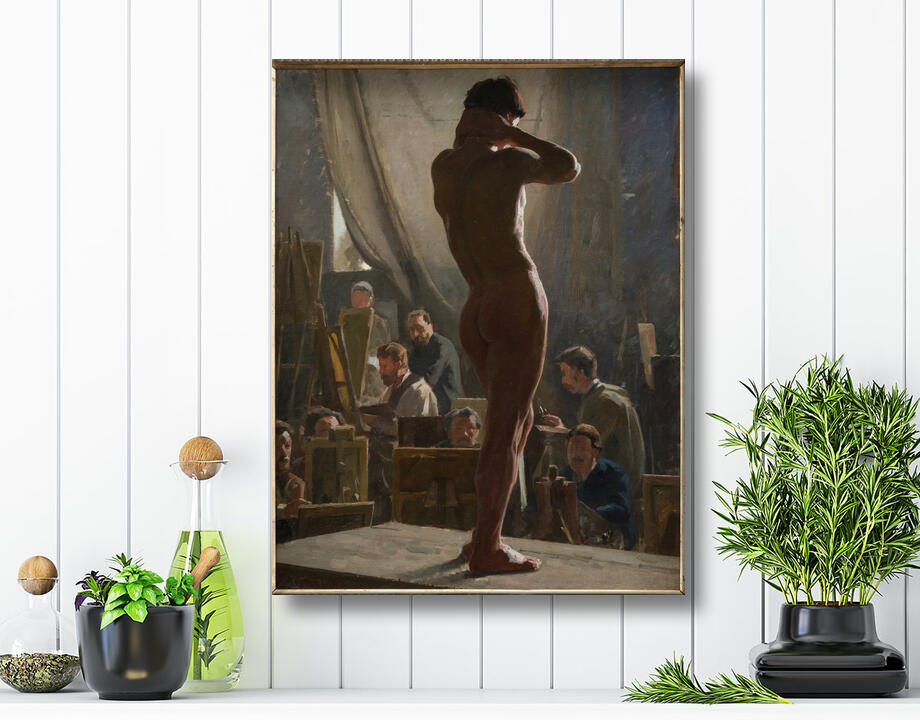 Tuxen, Laurits : Nu masculin dans l'atelier de Bonnat