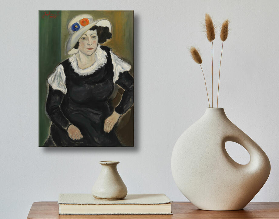 Christensen, John : Une dame portant un chapeau. La femme de l'artiste, Dagny Marie Christensen