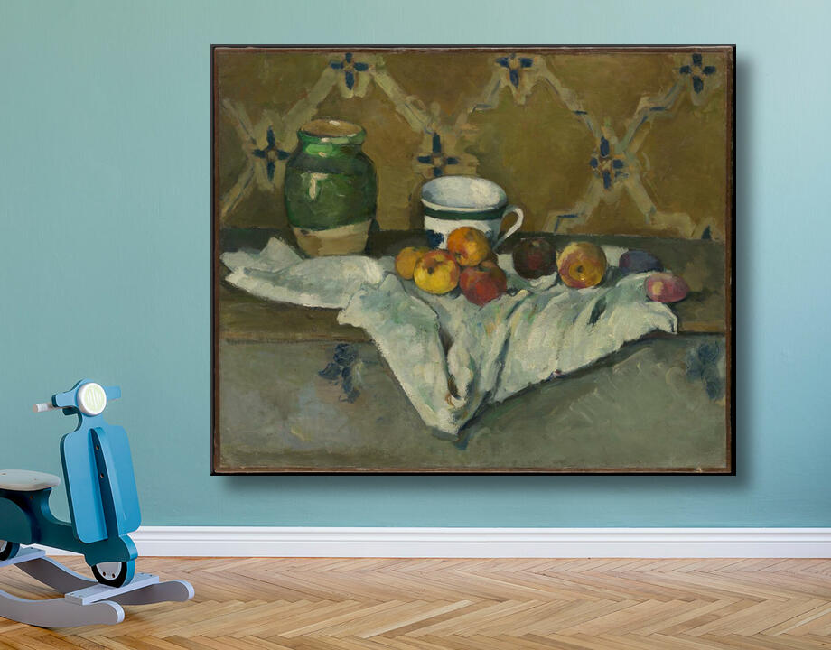 Paul Cézanne : Nature morte avec pot, tasse et pommes