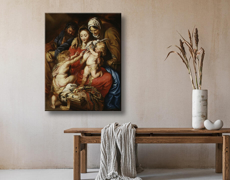 Peter Paul Rubens : La Sainte Famille avec sainte Elisabeth, saint Jean et une colombe