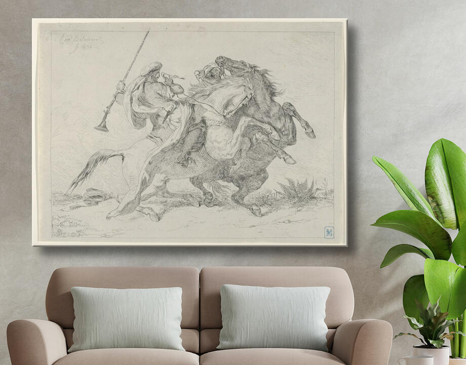 Eugène Delacroix : Collision de cavaliers maures