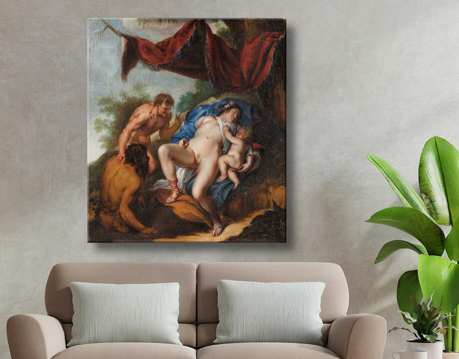 Rubens, Peter Paul : Vénus endormie avec Cupidon regardée par des satyres