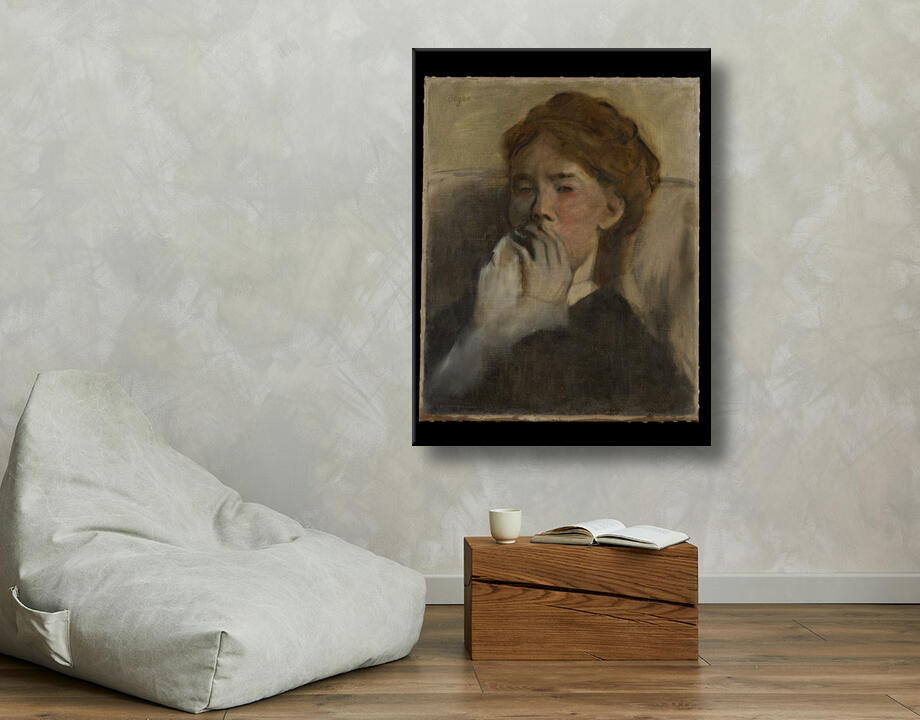Edgar Degas : Jeune femme avec sa main sur sa bouche