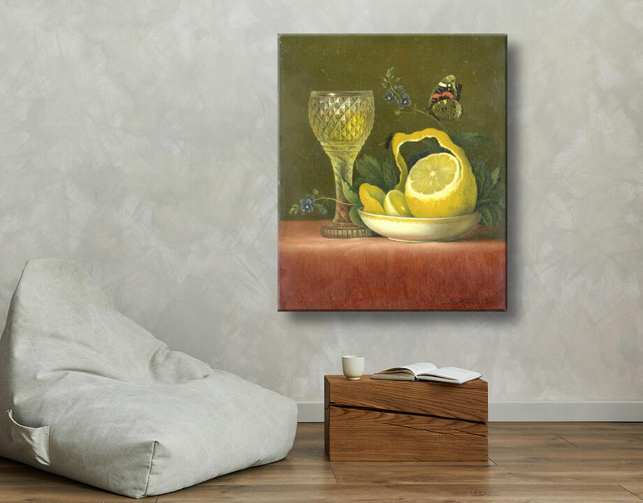 Maria Margaretha van Os : Nature morte au citron et verre taillé