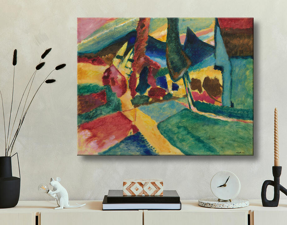 Vasily Kandinsky : Paysage avec deux peupliers