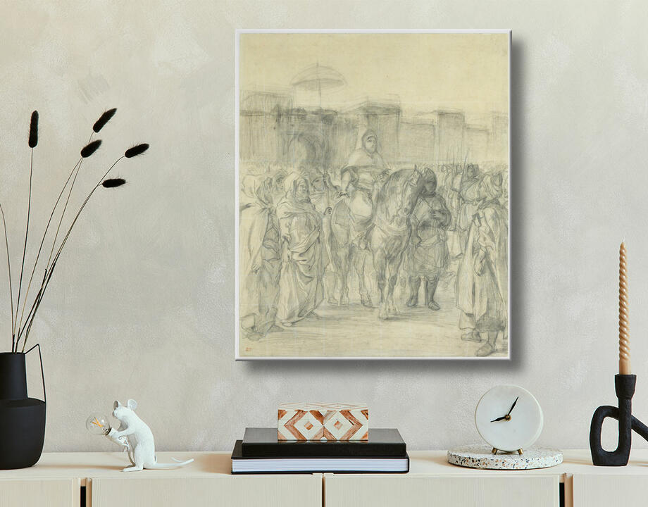 Eugène Delacroix : Etude pour "Le Sultan du Maroc et son entourage"