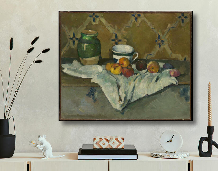 Paul Cézanne : Nature morte avec pot, tasse et pommes