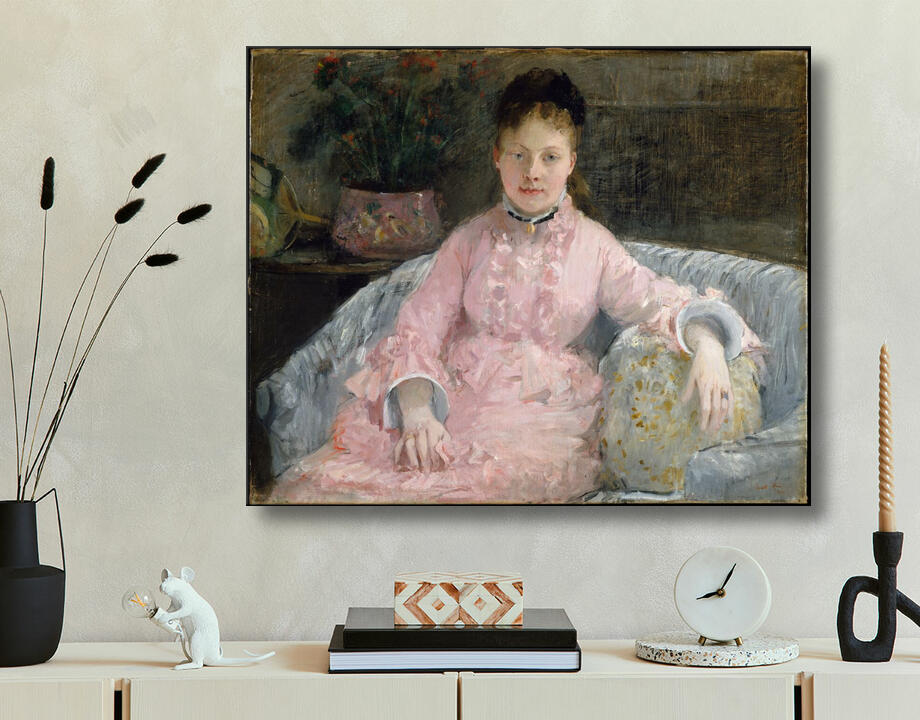 Berthe Morisot : The Pink Dress (Albertie-Marguerite Carré, later Madame Ferdinand-Henri Himmes, 1854–1935)