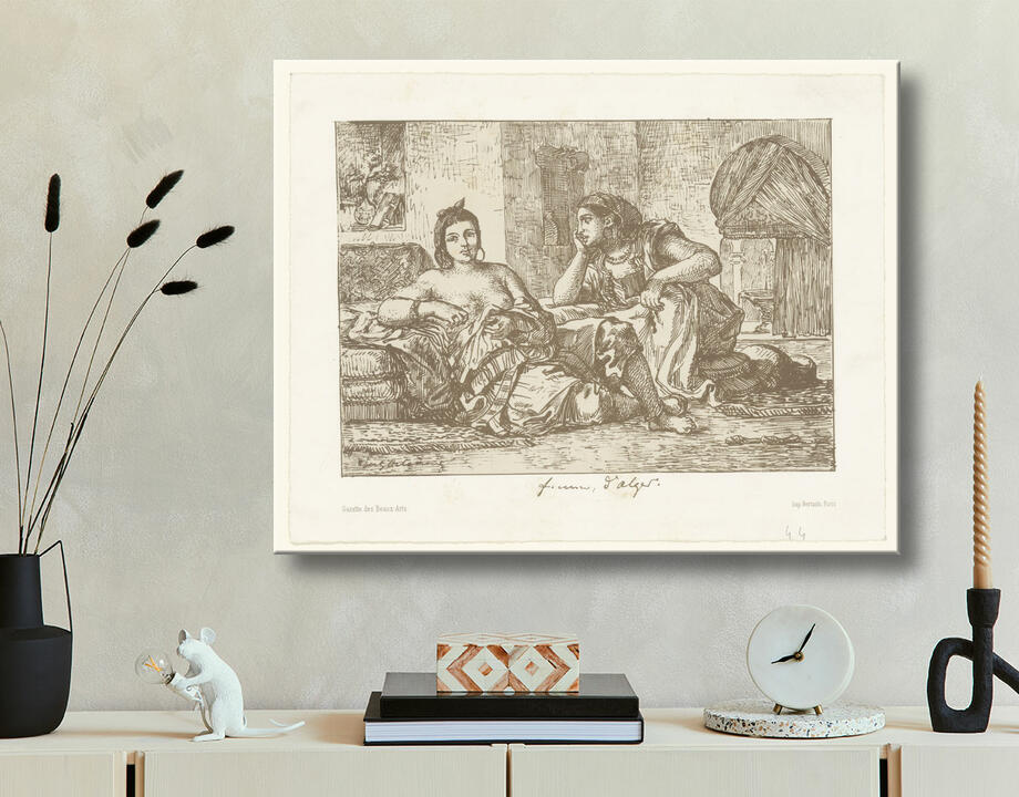 Eugène Delacroix : Deux femmes algériennes assises