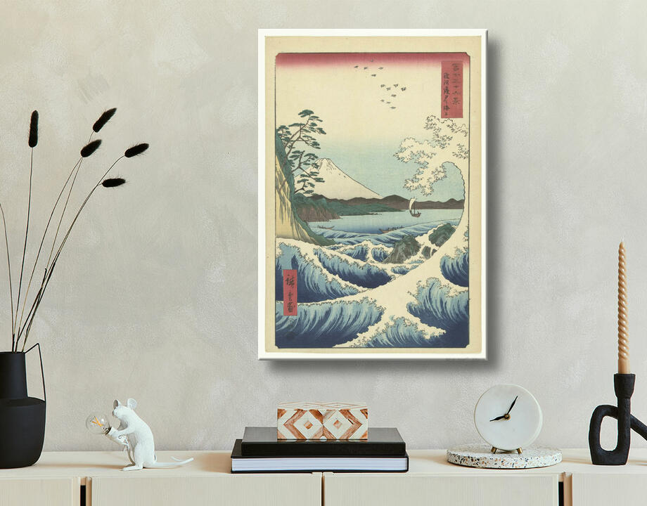 Hiroshige (I) , Utagawa : Paysage marin à Satta dans la province de Suruga .