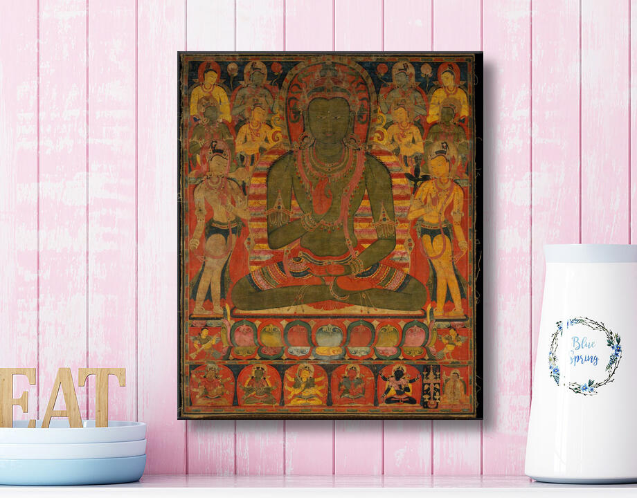  : Bouddha Amoghasiddhi avec huit bodhisattvas