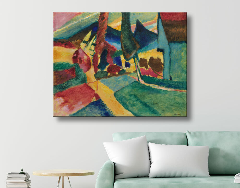 Vasily Kandinsky : Paysage avec deux peupliers