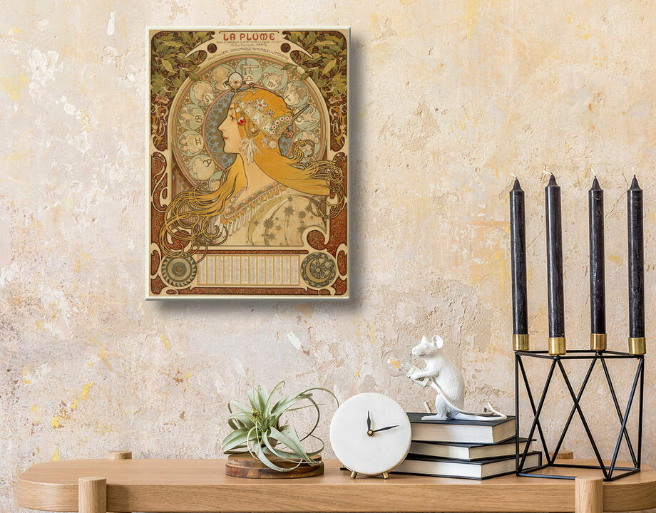 Alphonse Marie Mucha : Zodiaque (la plume)