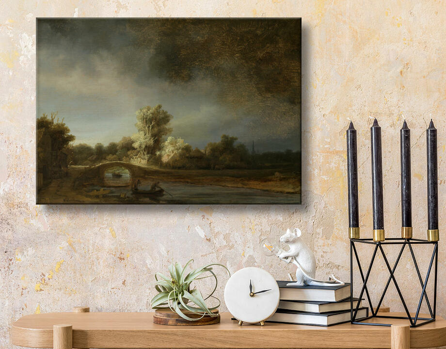 Rembrandt van Rijn : Paysage avec un pont de pierre