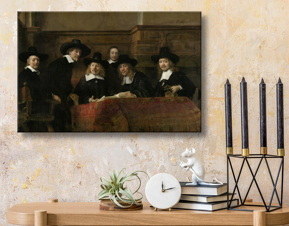 Rembrandt van Rijn : Les responsables de l'échantillonnage de la guilde des drapiers d'Amsterdam, connus sous le nom de « les syndics »