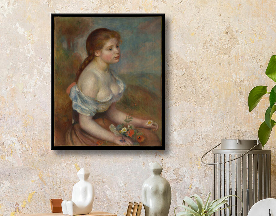 Auguste Renoir : Une jeune fille avec des marguerites