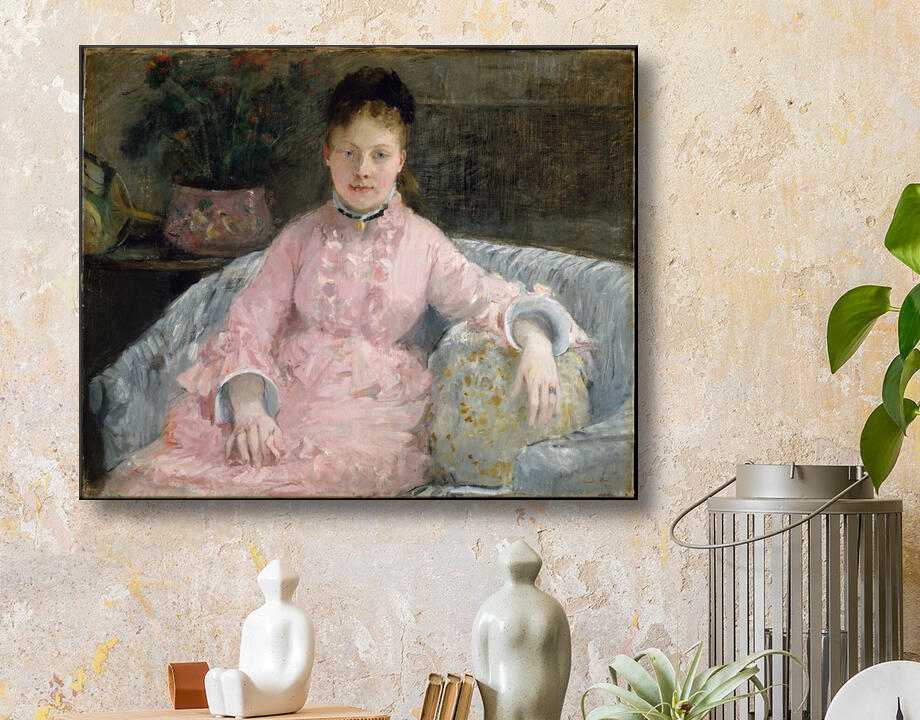 Berthe Morisot : The Pink Dress (Albertie-Marguerite Carré, later Madame Ferdinand-Henri Himmes, 1854–1935)