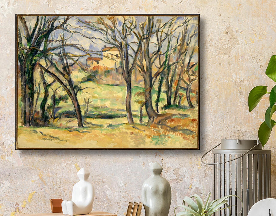 Paul Cézanne : Arbres et maisons près du Jas de Bouffan