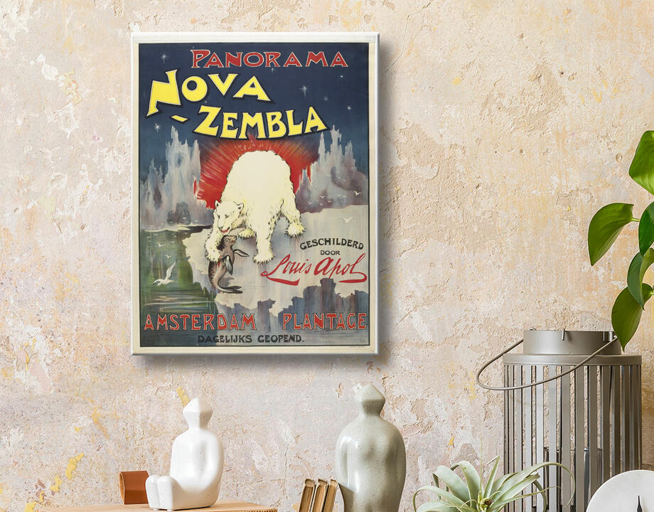 Bernard Willem Wierink : Panorama Nova Zembla peint par Louis Apol. Plantation d'Amsterdam