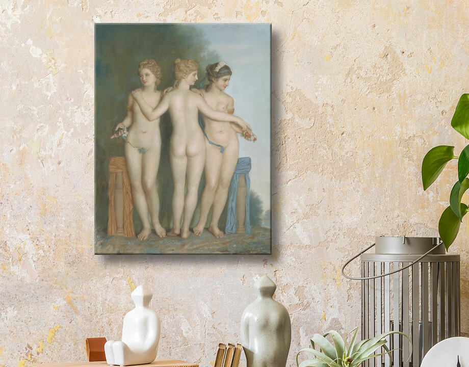 Jean-Etienne Liotard : Les Trois Grâces, d'après le groupe de marbre antique de la Galleria Borghese, Rome