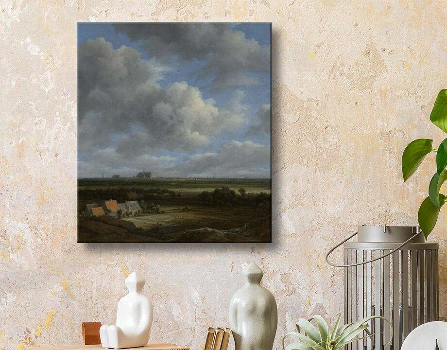 Jacob Isaacksz van Ruisdael : Vue de Haarlem depuis le nord-ouest, avec les champs de blanchiment au premier plan